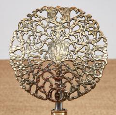 Rose Head Brass and Steel Andirons - 4205402