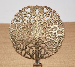 Rose Head Brass and Steel Andirons - 4205403