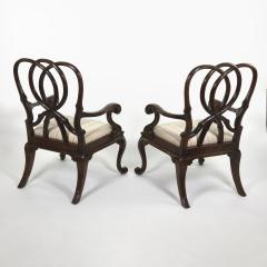 Rose Tarlow Pair of Rose Tarlow Georgina Ribbon Back Arm Chairs - 3653088