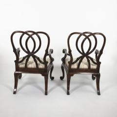 Rose Tarlow Pair of Rose Tarlow Georgina Ribbon Back Arm Chairs - 3653089