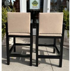 Rose Tarlow Pair of Rose Tarlow Melrose House Exeter Leather Barstools - 4558148