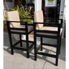 Rose Tarlow Pair of Rose Tarlow Melrose House Exeter Leather Barstools - 4558149