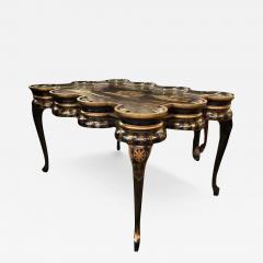 Rose Tarlow Rose Tarlow Black Lacquer Chinoiserie Scalloped Cocktail Table - 3948625