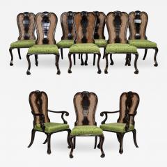 Rose Tarlow Rose Tarlow Melrose House Black Chinoiserie Dining Chairs Set of 10 - 2544880