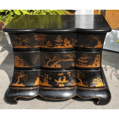 Rose Tarlow Rose Tarlow Melrose House Black Gold Chinoiserie Commode Chest of Drawers - 3493200