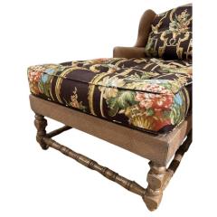 Rose Tarlow Rose Tarlow Melrose House Raffia Chaise Lounge W Schumacher Toile - 3348089