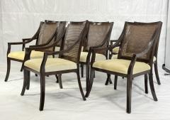 Rose Tarlow Set of 8 Rose Tarlow Solid Wood Cane Back Armchairs Made in Los Angeles USA - 4366196