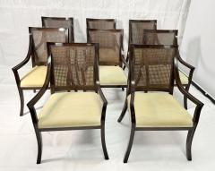 Rose Tarlow Set of 8 Rose Tarlow Solid Wood Cane Back Armchairs Made in Los Angeles USA - 4366197