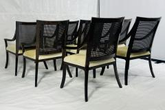 Rose Tarlow Set of 8 Rose Tarlow Solid Wood Cane Back Armchairs Made in Los Angeles USA - 4366199