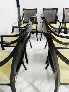 Rose Tarlow Set of 8 Rose Tarlow Solid Wood Cane Back Armchairs Made in Los Angeles USA - 4366202