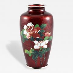 Roses Red Cloisonn Vase - 147102
