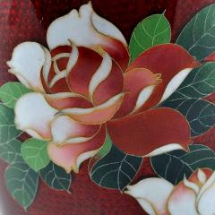 Roses Red Cloisonn Vase - 147113