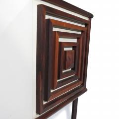 Rosewood Bar Cabinet with Geometric Rosewood Pattern - 2871583