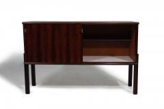 Rosewood Bar Cabinet with Geometric Rosewood Pattern - 2871585