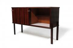 Rosewood Bar Cabinet with Geometric Rosewood Pattern - 2871586