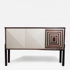 Rosewood Bar Cabinet with Geometric Rosewood Pattern - 2878383