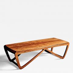 Rosewood Coffee Table with Sculptural Base - 4392872