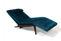 Rosewood Framed Brazilian Modern Angled Chaise Lounge - 3118635