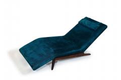 Rosewood Framed Brazilian Modern Angled Chaise Lounge - 3118636