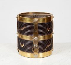 Rosewood Kindling Bucket with Brass Banding - 4324179
