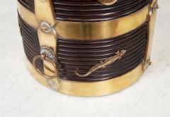 Rosewood Kindling Bucket with Brass Banding - 4324184