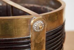 Rosewood Kindling Bucket with Brass Banding - 4324186