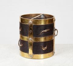 Rosewood Kindling Bucket with Brass Banding - 4324187