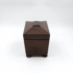 Rosewood Sarcophagus Tea Caddy English Circa 1860 - 3992594