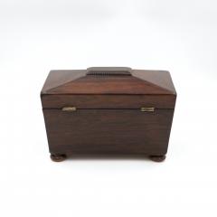 Rosewood Sarcophagus Tea Caddy English Circa 1860 - 3992596