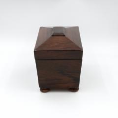 Rosewood Sarcophagus Tea Caddy English Circa 1860 - 3992599