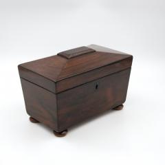 Rosewood Sarcophagus Tea Caddy English Circa 1860 - 3992600