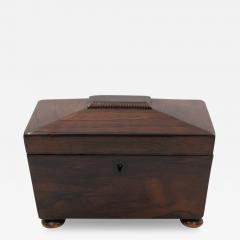 Rosewood Sarcophagus Tea Caddy English Circa 1860 - 3993497