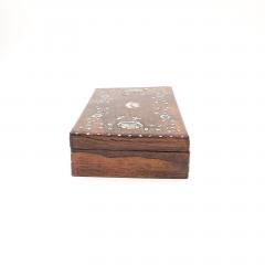 Rosewood Shell Inlaid Game Box Victorian England As Is - 3086035