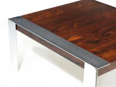 Rosewood and Chrome Mid century Coffee Table - 1658193