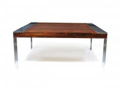 Rosewood and Chrome Mid century Coffee Table - 1658195