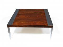 Rosewood and Chrome Mid century Coffee Table - 1658197