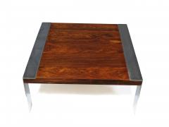 Rosewood and Chrome Mid century Coffee Table - 1658198