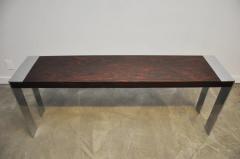 Rosewood and Stainless Steel Console - 526730