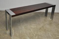 Rosewood and Stainless Steel Console - 526734