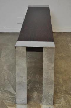 Rosewood and Stainless Steel Console - 526735