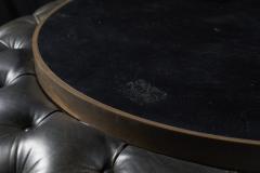 Rosewood and Tufted Leather Circular Bar Table 1960s - 4508359