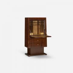 Rosewood and parchment art deco cabinet - 1263935