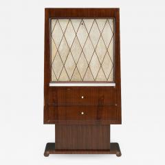 Rosewood and parchment art deco cabinet - 1264028