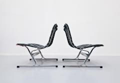 Ross F Littell Pair Of Italian Lounge Chairs By Ross Littell For ICF 1970s - 1891557