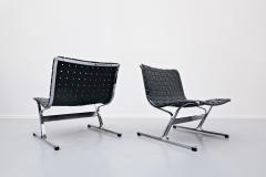 Ross F Littell Pair Of Italian Lounge Chairs By Ross Littell For ICF 1970s - 1891560