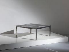 Ross F Littell Ross Littell Stainless Steel Luar Coffee Table for Icf De Padova Italy 1974 - 3468749