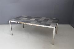 Ross F Littell Table by Ross Littell for ICF De Padova Model Luar Op in Stainless grey 1970s - 1476338