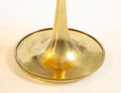 Round Amber Deep Gold Murano Glass and Brass Martini or Side Table Italy - 3027288