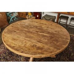 Round Antique Irish Pine Dining Table - 2877489