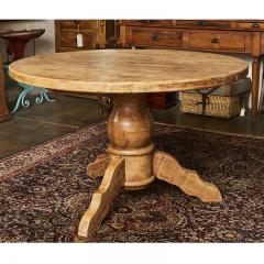 Round Antique Irish Pine Dining Table - 2877490